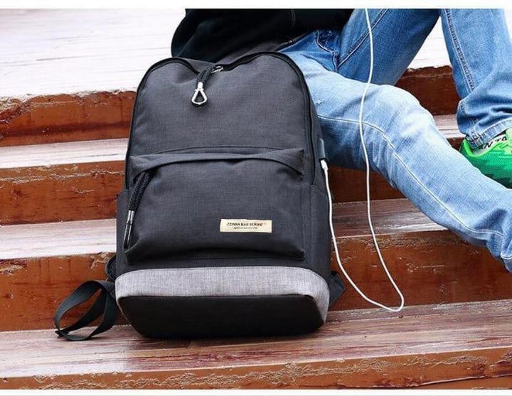Kaka Canvas Laptop Backpack - KBK541 - Kashif Luggage & Bags