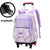 Durable 2-Wheel Trolley Backpack for School Kids