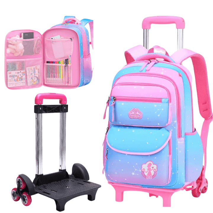 Girls Trolley Bag Cute School bag 6- Wheels
