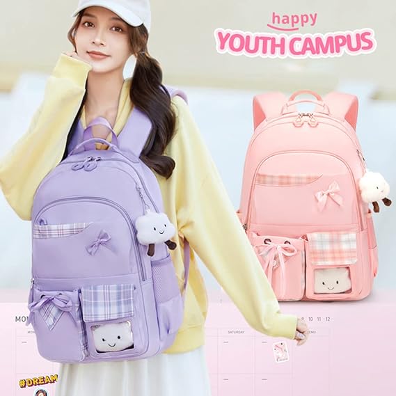 Bunny Sequin Kids Girls Backpack (Grades 6-10)