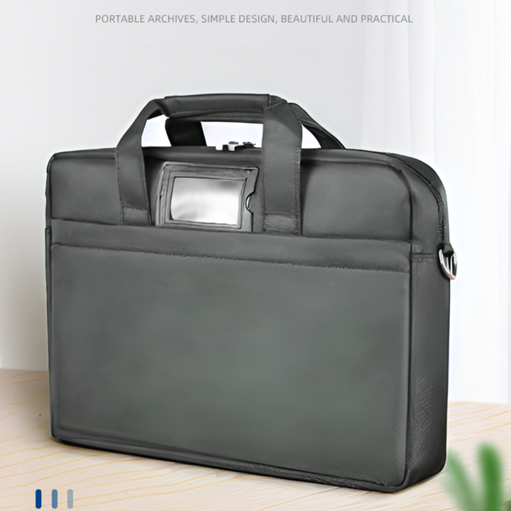 Delonghi 14" Laptop Bag – Sleek Black Office Case with Front Pocket & ID Window (Pakistan)
