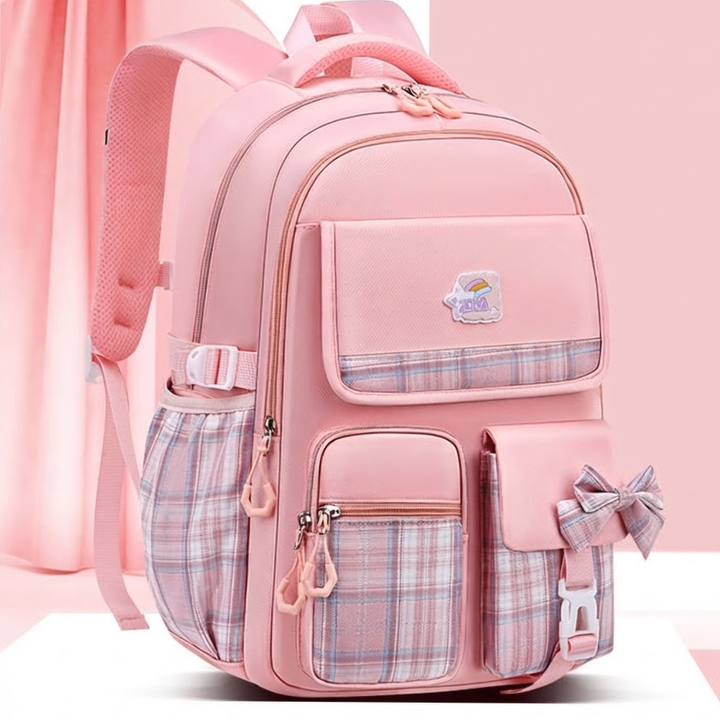 Korean Style Pink Backpack for Teenage Girls