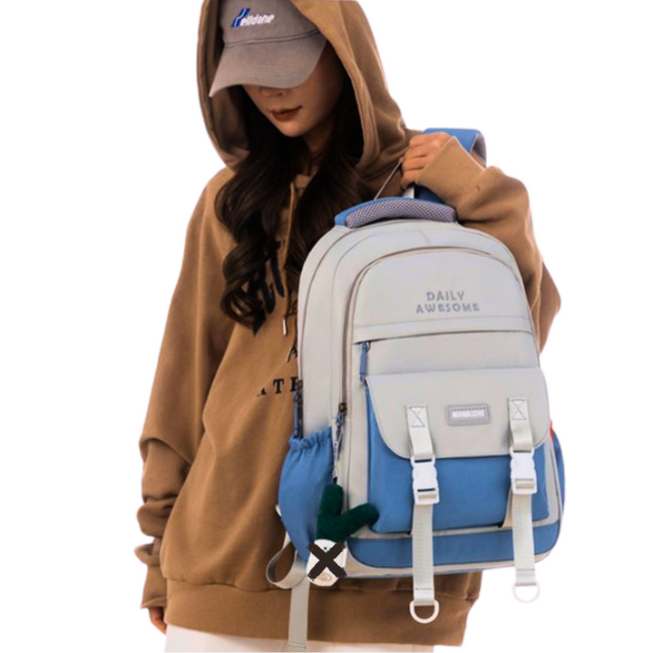 Two-Tone Girls Students Backpack - Kashif Luggage & Bags