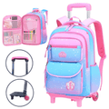 Girls Trolley School Bag Waterproof - 2 Wheels