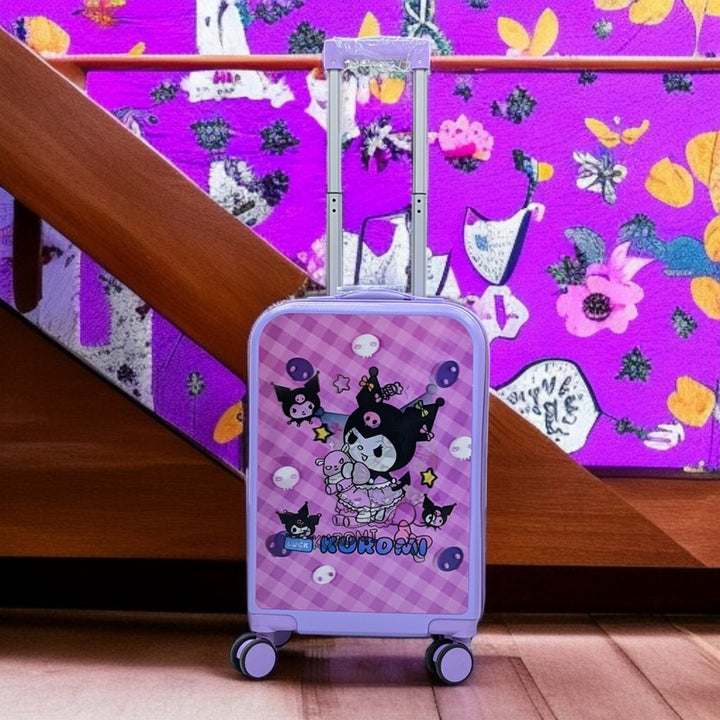 3D Reflective Kuromi Kids' Trolley Suitcase- Small 20"