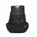 Black Swiss Gear backpack on a white background